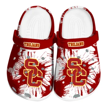 USC Trojans Splatter Graphics Clogs