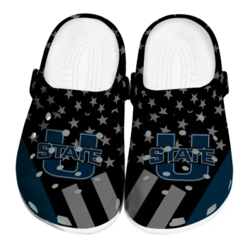 Utah State Aggies Stellar Stripes Theme Clogs