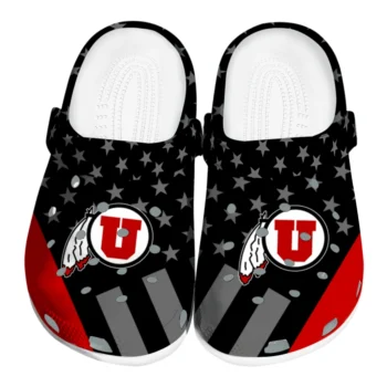 Utah Utes Stellar Stripes Theme Clogs