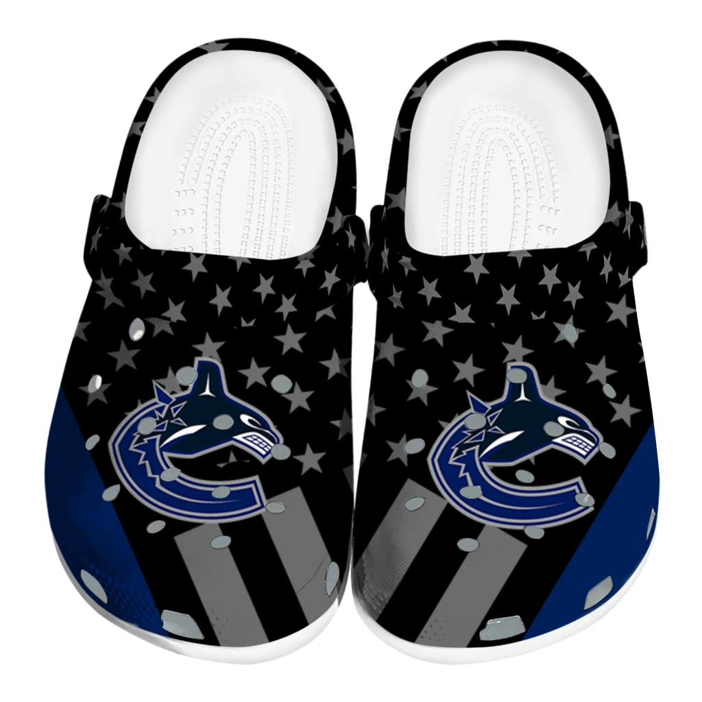 vancouver-canucks-stellar-stripes-theme-clogs-best-selling vancouver canucks stellar stripes theme clogs best selling