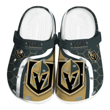 Vegas Golden Knights Hexagon Grid Clogs