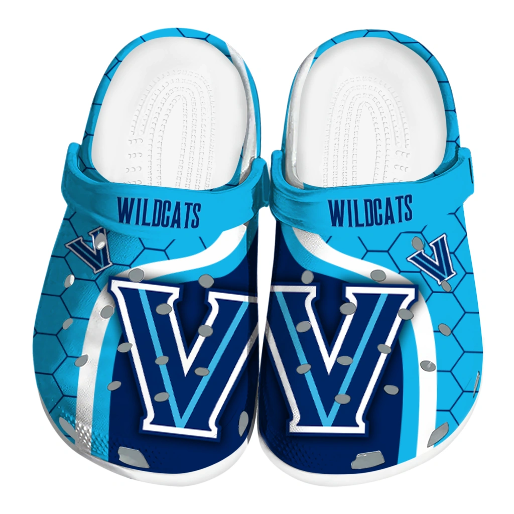 villanova-wildcats-hexagon-grid-clogs-best-selling villanova wildcats hexagon grid clogs best selling