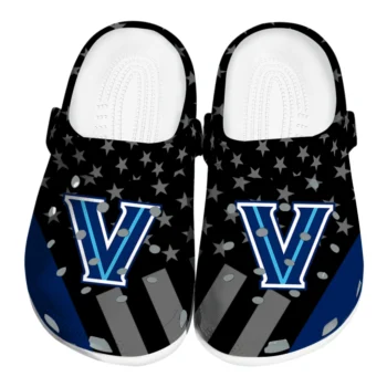 Villanova Wildcats Stellar Stripes Theme Clogs