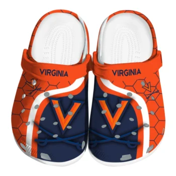 Virginia Cavaliers Hexagon Grid Clogs