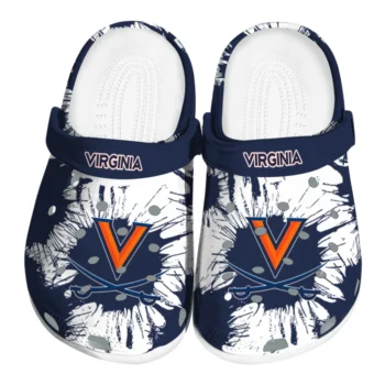 Virginia Cavaliers Splatter Graphics Clogs
