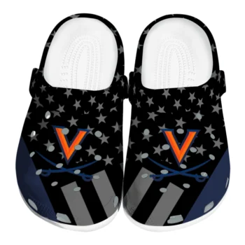 Virginia Cavaliers Stellar Stripes Theme Clogs