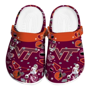 Virginia Tech Hokies Football Icons Clogs