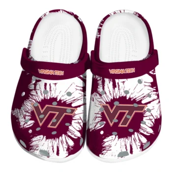 Virginia Tech Hokies Splatter Graphics Clogs