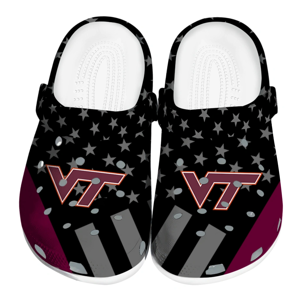 virginia-tech-hokies-stellar-stripes-theme-clogs-best-selling virginia tech hokies stellar stripes theme clogs best selling