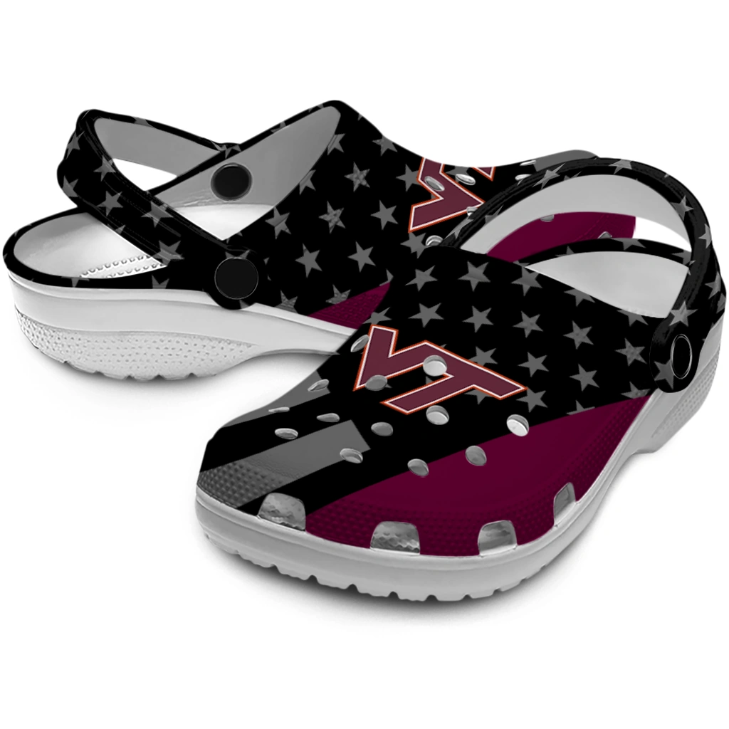 virginia-tech-hokies-stellar-stripes-theme-clogs-high-quality