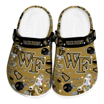 Wake Forest Demon Deacons Football Icons Clogs