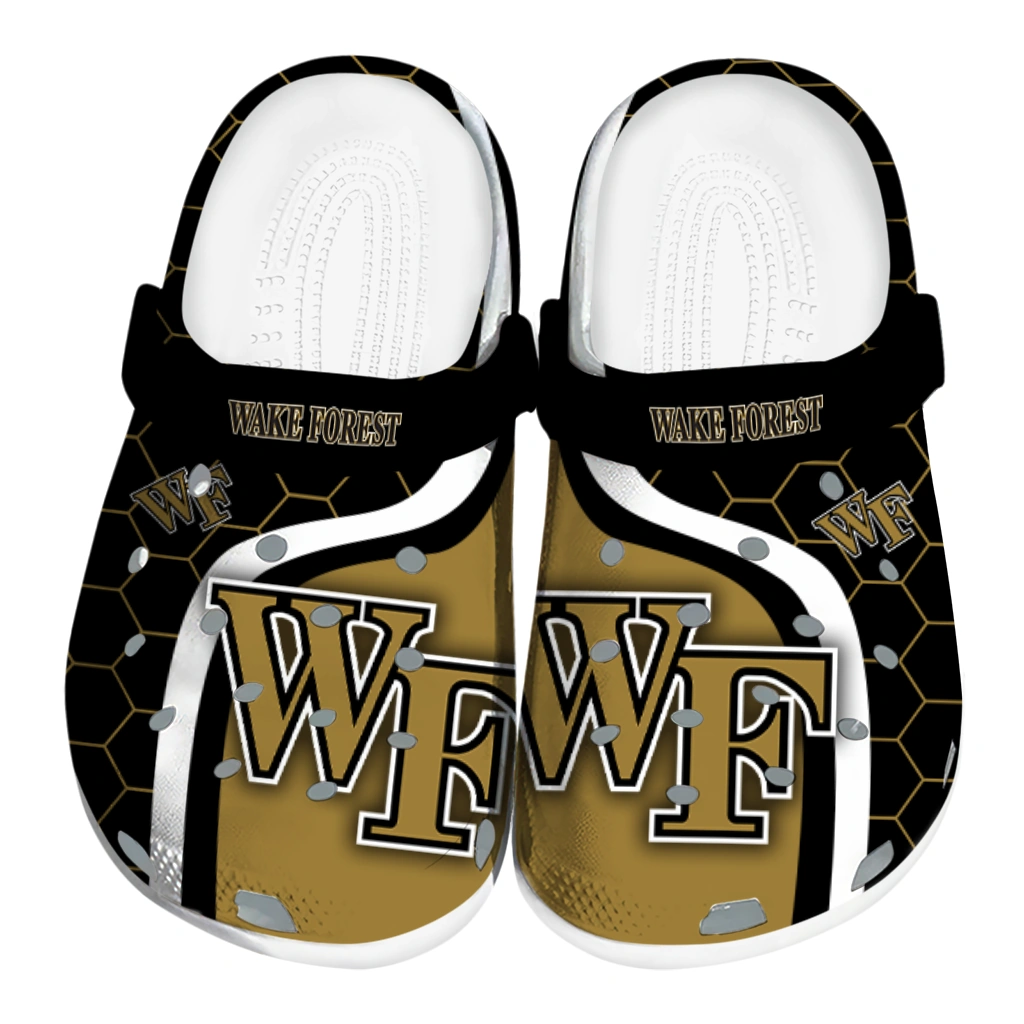 wake-forest-demon-deacons-hexagon-grid-clogs-best-selling wake forest demon deacons hexagon grid clogs best selling