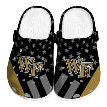 Wake Forest Demon Deacons Stellar Stripes Theme Clogs