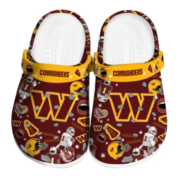 Washington Commanders Football Icons Clogs