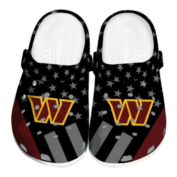Washington Commanders Stellar Stripes Theme Clogs
