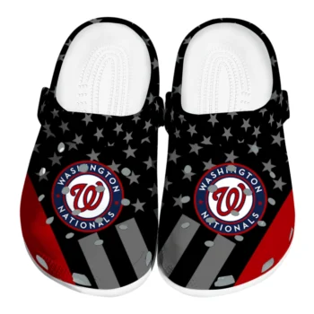 Washington Nationals Stellar Stripes Theme Clogs