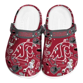 Washington State Cougars Football Icons Clogs