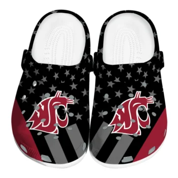Washington State Cougars Stellar Stripes Theme Clogs