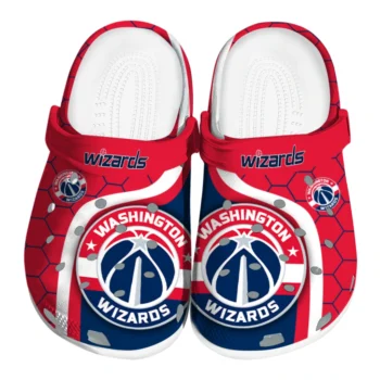 Washington Wizards Hexagon Grid Clogs