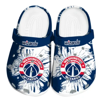 Washington Wizards Splatter Graphics Clogs