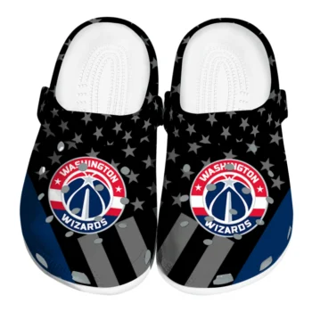 Washington Wizards Stellar Stripes Theme Clogs