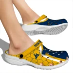 west-virginia-mountaineers-hexagon-grid-clogs-best-selling