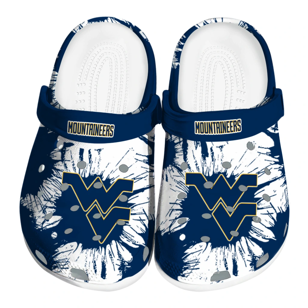 west-virginia-mountaineers-splatter-graphics-clogs-best-selling west virginia mountaineers splatter graphics clogs best selling