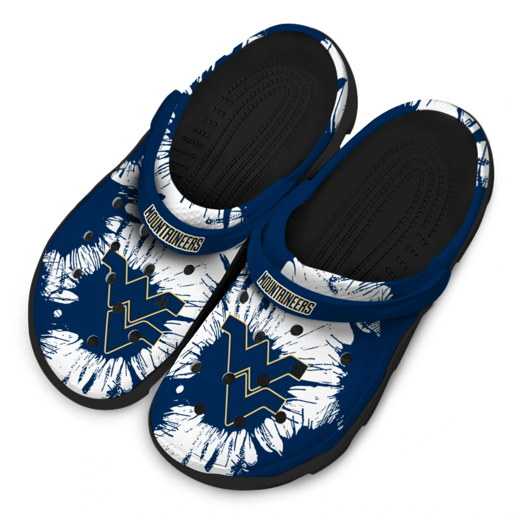 west-virginia-mountaineers-splatter-graphics-clogs-latest-model