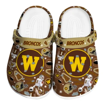 Western Michigan Broncos Football Icons Clogs
