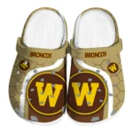western-michigan-broncos-hexagon-grid-clogs-best-selling
