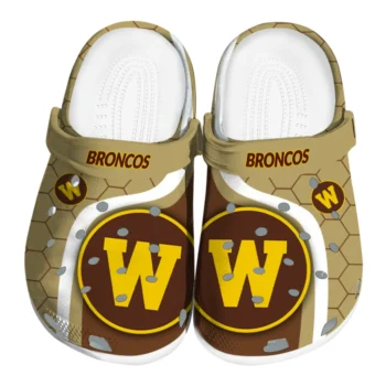 Western Michigan Broncos Hexagon Grid Clogs