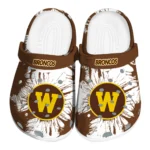western-michigan-broncos-splatter-graphics-clogs-best-selling