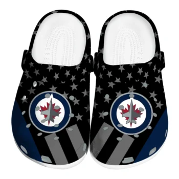 Winnipeg Jets Stellar Stripes Theme Clogs