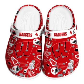 Wisconsin Badgers Football Icons Clogs