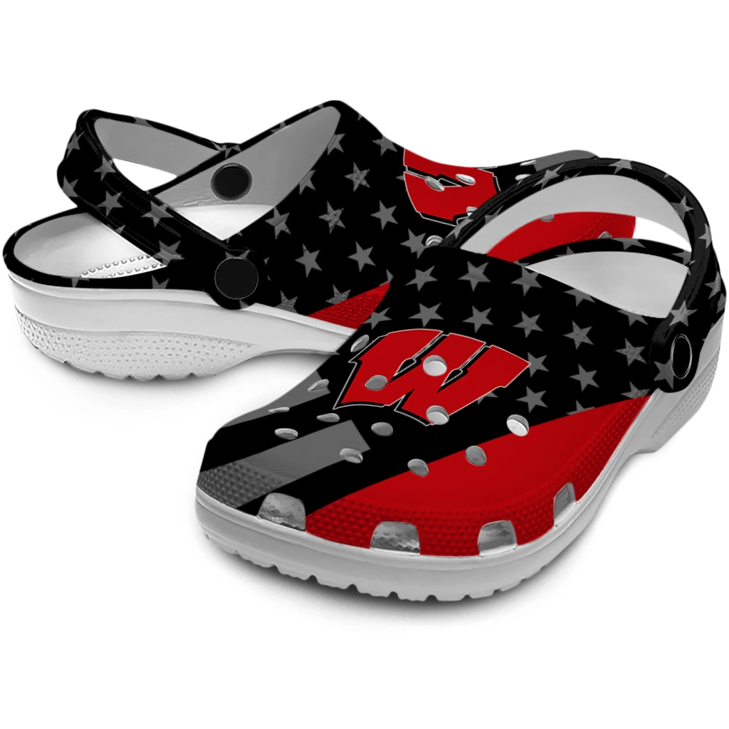 wisconsin-badgers-stellar-stripes-theme-clogs-high-quality