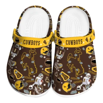 Wyoming Cowboys Football Icons Clogs