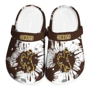 Wyoming Cowboys Splatter Graphics Clogs